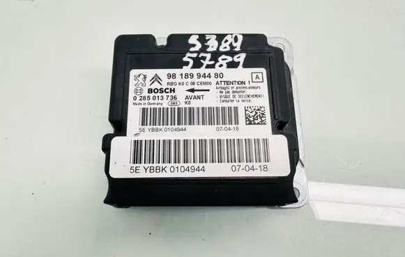 Citroen Jumpy Airbag control unit/module 9818994480 0285013736