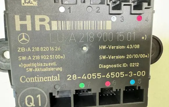 Mercedes-Benz E W212 Door control unit/module A2188201626 A2189025100 A2189001501