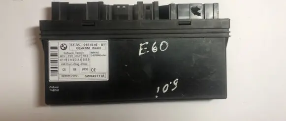 BMW 5 E60 E61 Comfort/convenience module 9151516 5WK49111A