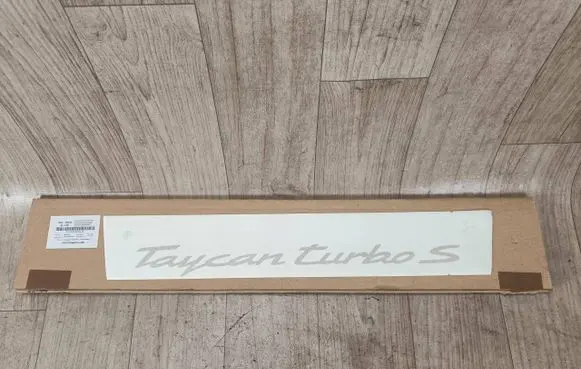 Porsche Taycan 9J1 Rear door emblem/model letters 9J1044800 9J10448000224K