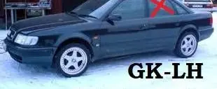 Audi 100 S4 C4 Rear door window glass 43R001025 UK120EF7RR20