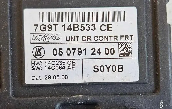 Ford S-MAX Door control unit/module 7G9T14B533CE 14C235CB 0507912400