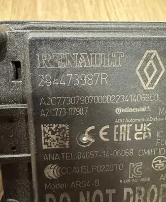 Renault Clio V Distronic sensor radar 284473987R A2C77307907 A2C77307907000