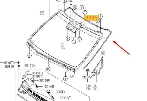 KIA Ceed Windshield trim 86130A2000