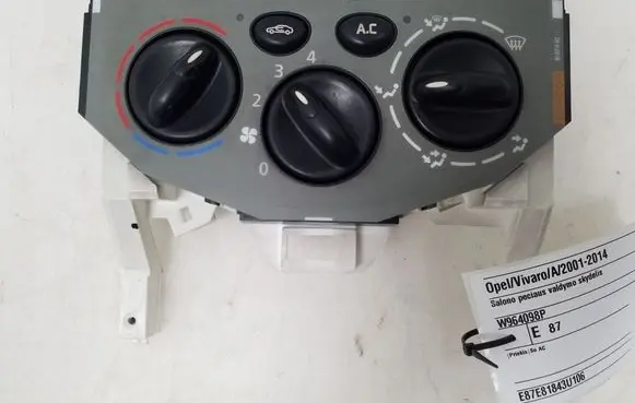 Opel Vivaro Air conditioner control unit module W964098P