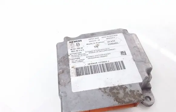Peugeot 307 Airbag control unit/module 9650109480 5WK42908