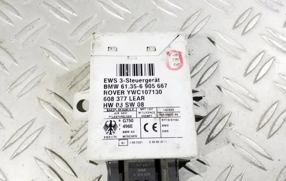 BMW 3 E46 Immobilizer control unit/module 61356905667 608377LEAR HW03SW08