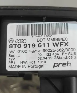Audi A4 S4 B8 8K Head unit multimedia control 8T0919611 8T0919611WFXA 001122404
