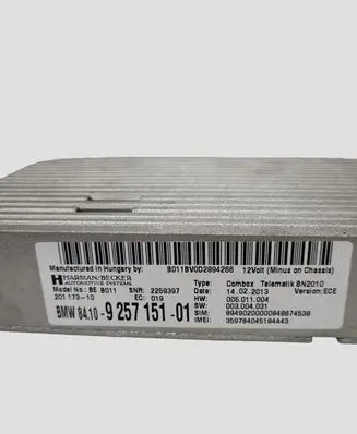 BMW 3 F30 F35 F31 Bluetooth control unit module 9257151
