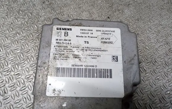 Peugeot 307 Airbag control unit/module 9650109480