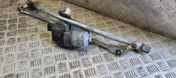 Front wiper linkage and motor