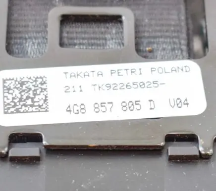 Audi A6 S6 C7 4G Rear seatbelt 4G8857805D