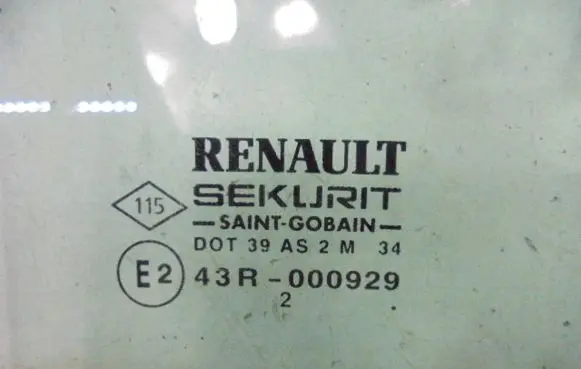 Renault Espace III Rear door window glass 43R-000929