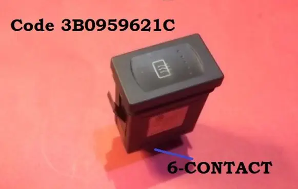 Volkswagen PASSAT B5.5 Windscreen/window heater switch 3B0959621C