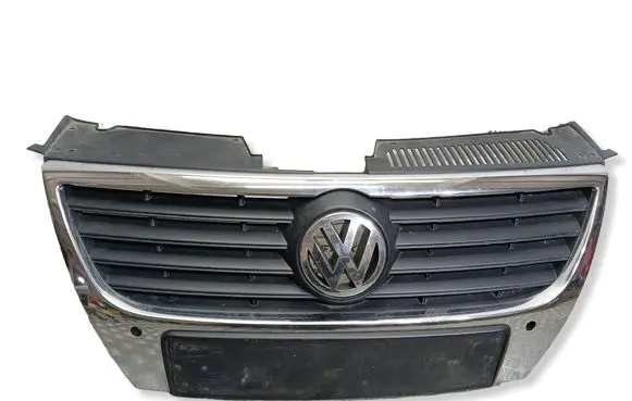 Volkswagen PASSAT B6 Front bumper upper radiator grill 3C0853651AF