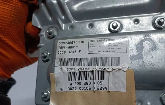 Mercedes-Benz S W220 Side airbag A2208600405 538730670030 00063243F