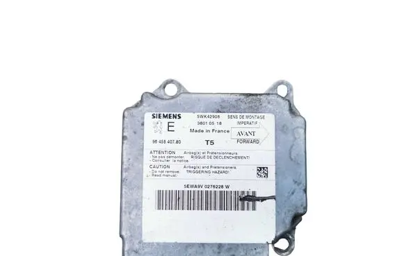 Peugeot 307 Airbag control unit/module 9645840780 5WK42908 38010518
