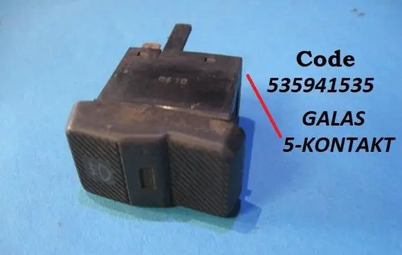 Volkswagen Golf III Fog light switch 535941535