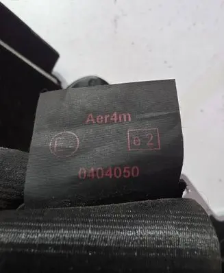 Peugeot 207 Rear seatbelt 0404050