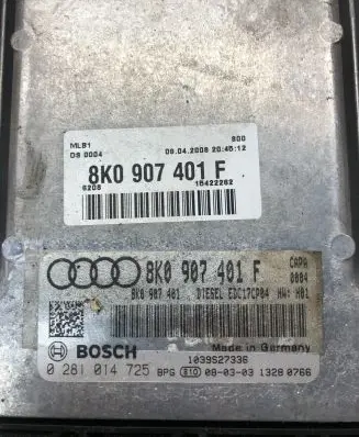 Audi A5 8T 8F Engine control unit/module 8K0907401F 8K0907401 0281014725