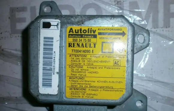 Renault Megane I Airbag control unit/module 7700414090E 550347500
