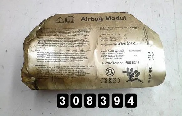 Audi A8 S8 D3 4E Passenger airbag 4E0880203C
