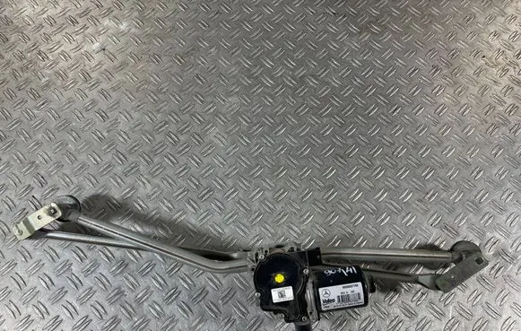 Front wiper linkage and motor