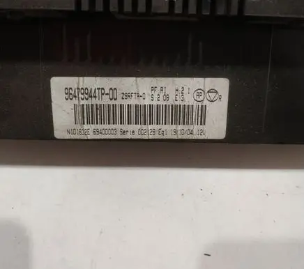 Peugeot 607 Climate control unit 96479944TP 96479944TP00