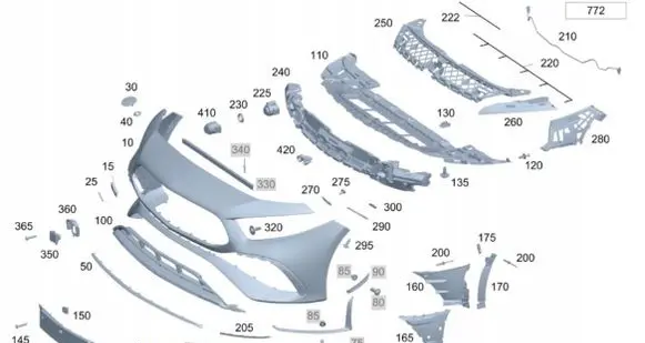 Mercedes-Benz A W177 AMG Front bumper lip A1778850506 A1778850606