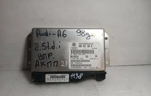 Audi A6 S6 C5 4B Gearbox control unit/module 4B0927156B 0260002514 73368915