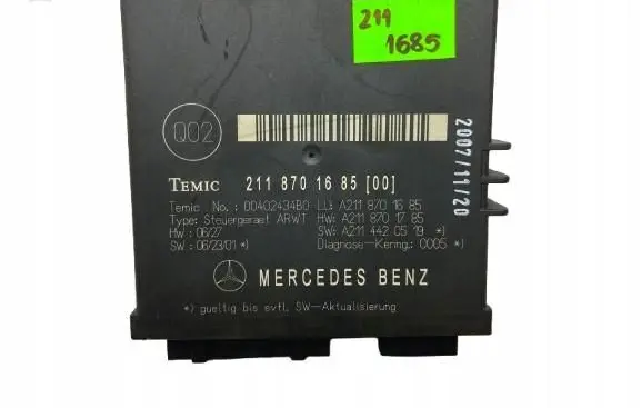 Mercedes-Benz E W211 Tailgate/trunk control unit/module A2118701685