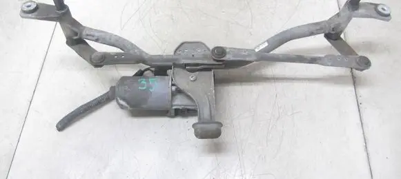 Front wiper linkage and motor