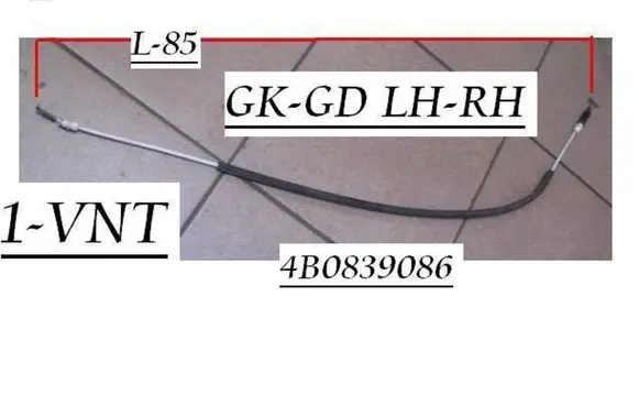 Audi 100 S4 C4 Rear door cable line 4B0839086