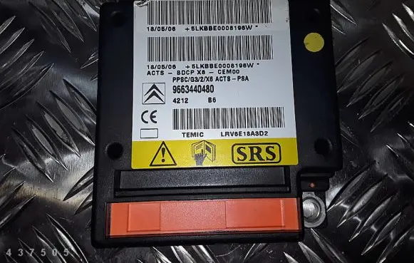 Citroen C6 Airbag control unit/module 9663440480