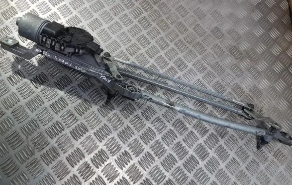Front wiper linkage and motor