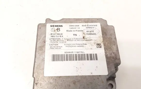 Peugeot 307 Airbag control unit/module 9650109480 5WK42908 13030717