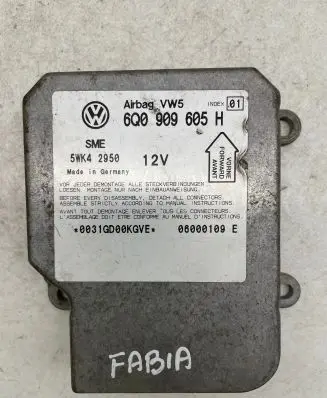 Skoda Fabia Mk1 (6Y) Airbag control unit/module 6Q0909605H 5WK42950 06000109E