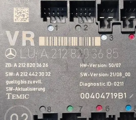Mercedes-Benz E W212 Door control unit/module A2128203685 A2124423032 A2128203626