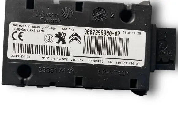 Peugeot 508 Tire pressure control unit 9807299980