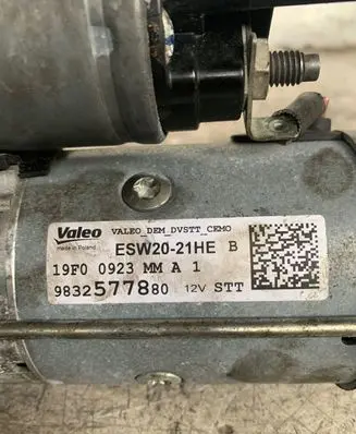 Citroen C4 Cactus Starter motor 9832577880