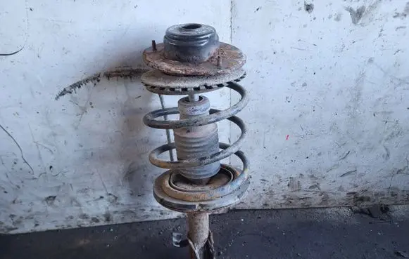 Front shock absorber with coil spring