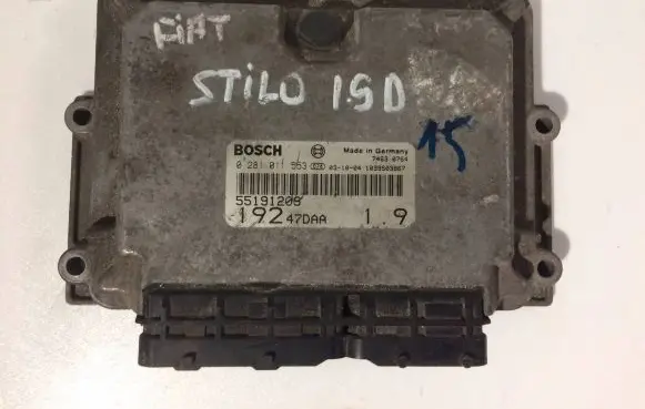 Fiat Stilo Engine control unit/module 55191209 0281011553