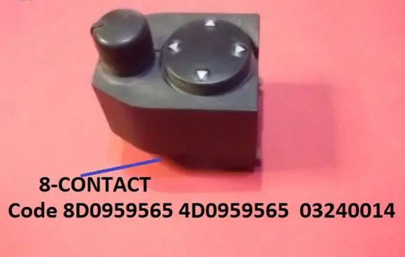 Audi A4 S4 B5 8D Wing mirror switch 8D0959565 4D0959565