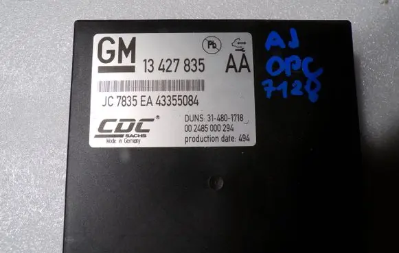 Opel Astra J Air suspension control unit module (rear) 13427835 002485000294 43355084