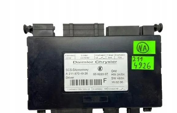 Mercedes-Benz E W211 Comfort/convenience module A2118704926