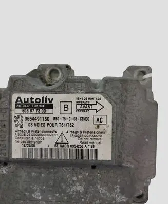 Peugeot 307 Airbag control unit/module 9654491180 216216784A 606877300