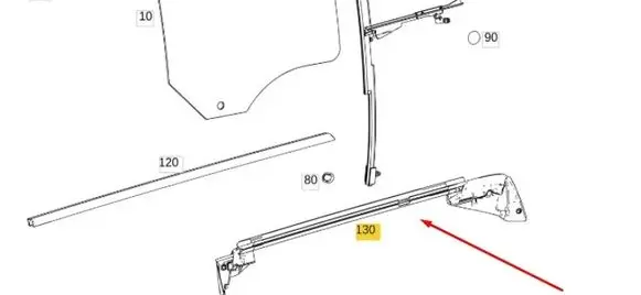 Mercedes-Benz CLA C118 X118 Front door rubber seal A1187350800