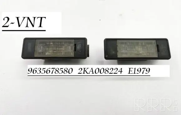 Peugeot 607 Number plate light 9635678580 2KA008224
