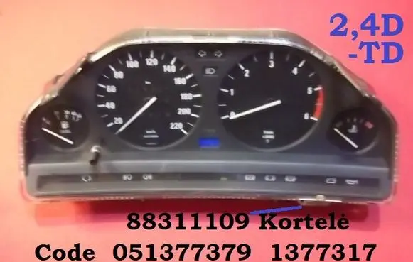 BMW 3 E30 Speedometer (instrument cluster) 051377379 1377317