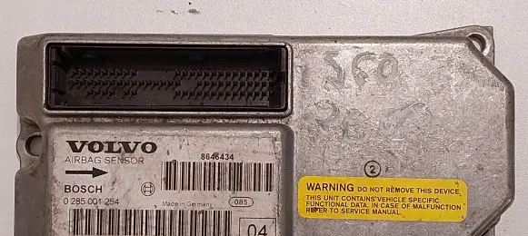 Volvo S60 Airbag control unit/module 8646434 0285001254 000266080404